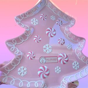 Pink Christmas Tree Pink Peppermints Large
Melamine Serving Tray Platter Plate